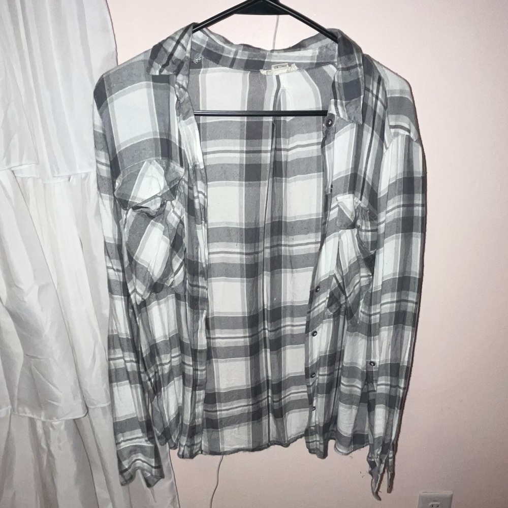 Plaid button down shirt